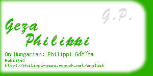 geza philippi business card